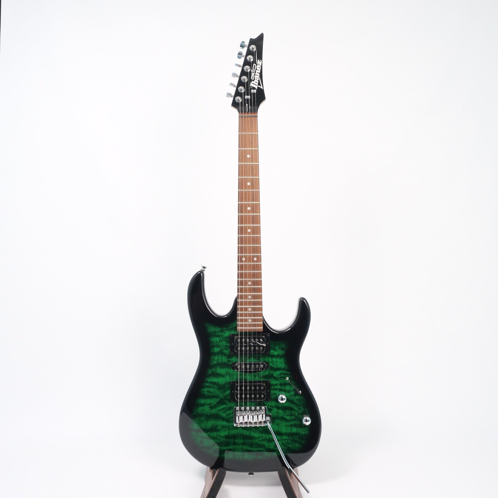 Ibanez GRX70QATEB Gio Quilted Electric Guitar - Trans Emerald 
