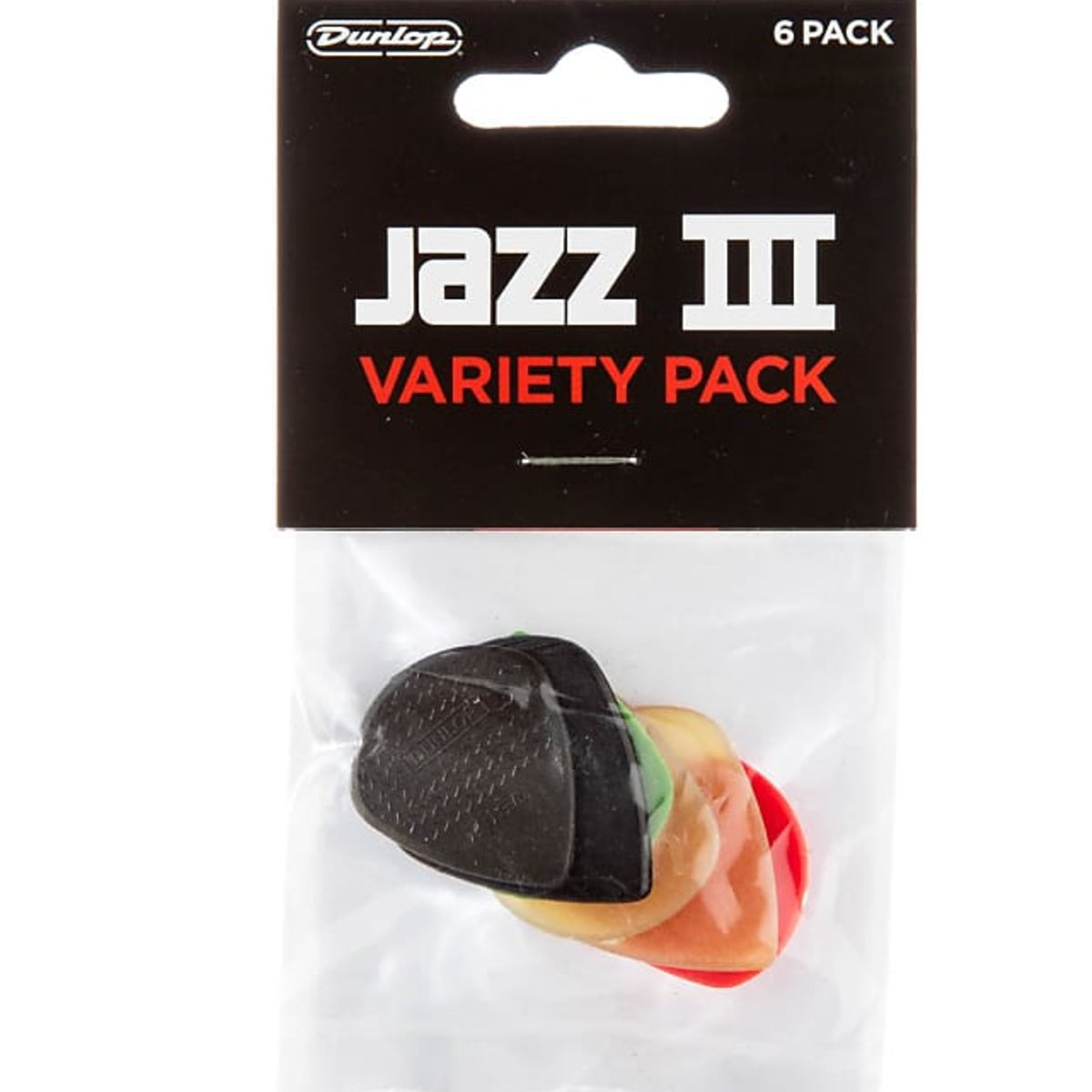 Dunlop PVP103 Jazz III Pick Variety - 6 PACK