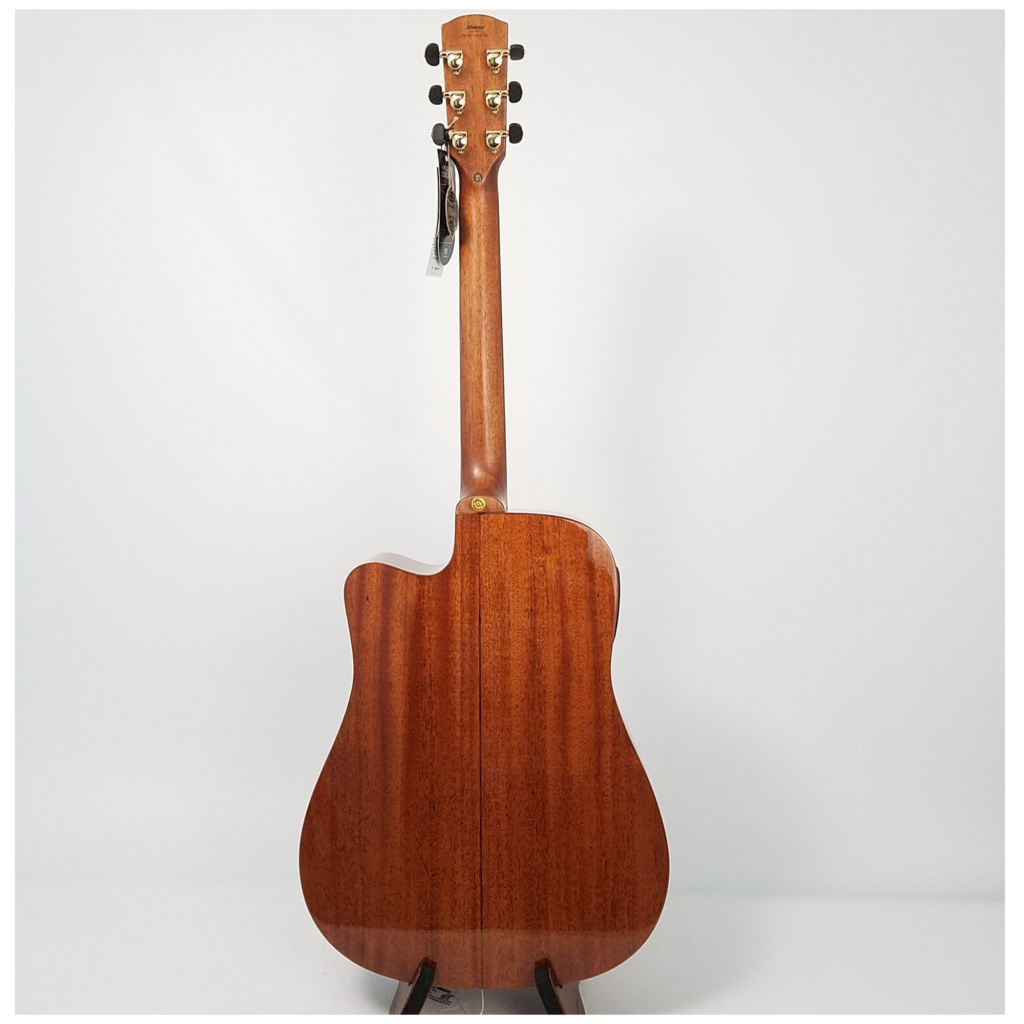 Alvarez Masterworks MDA66CESHB Acoustic Electric Guitar Back
