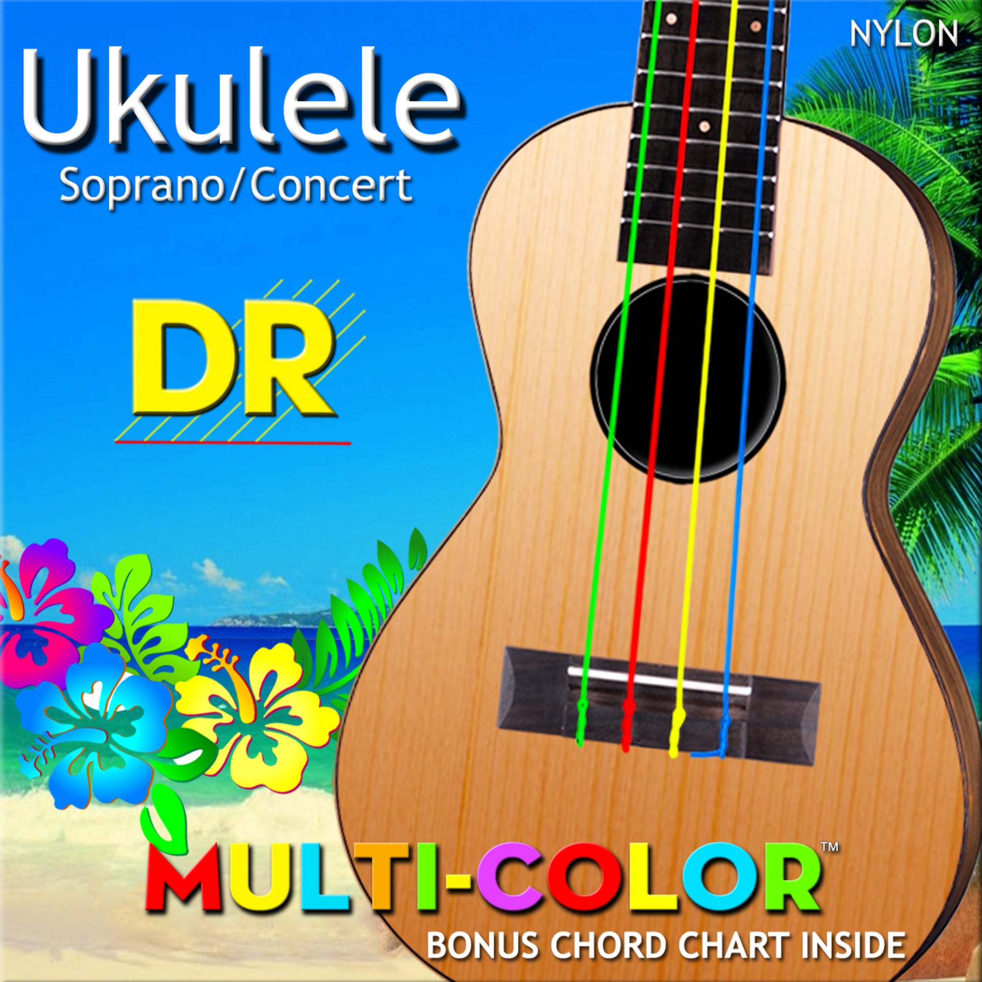 DR UMCSC Ukulele Soprano Color Strings