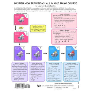 Bastien WP455 New Traditions: All In One Piano Course Book - Level 2B