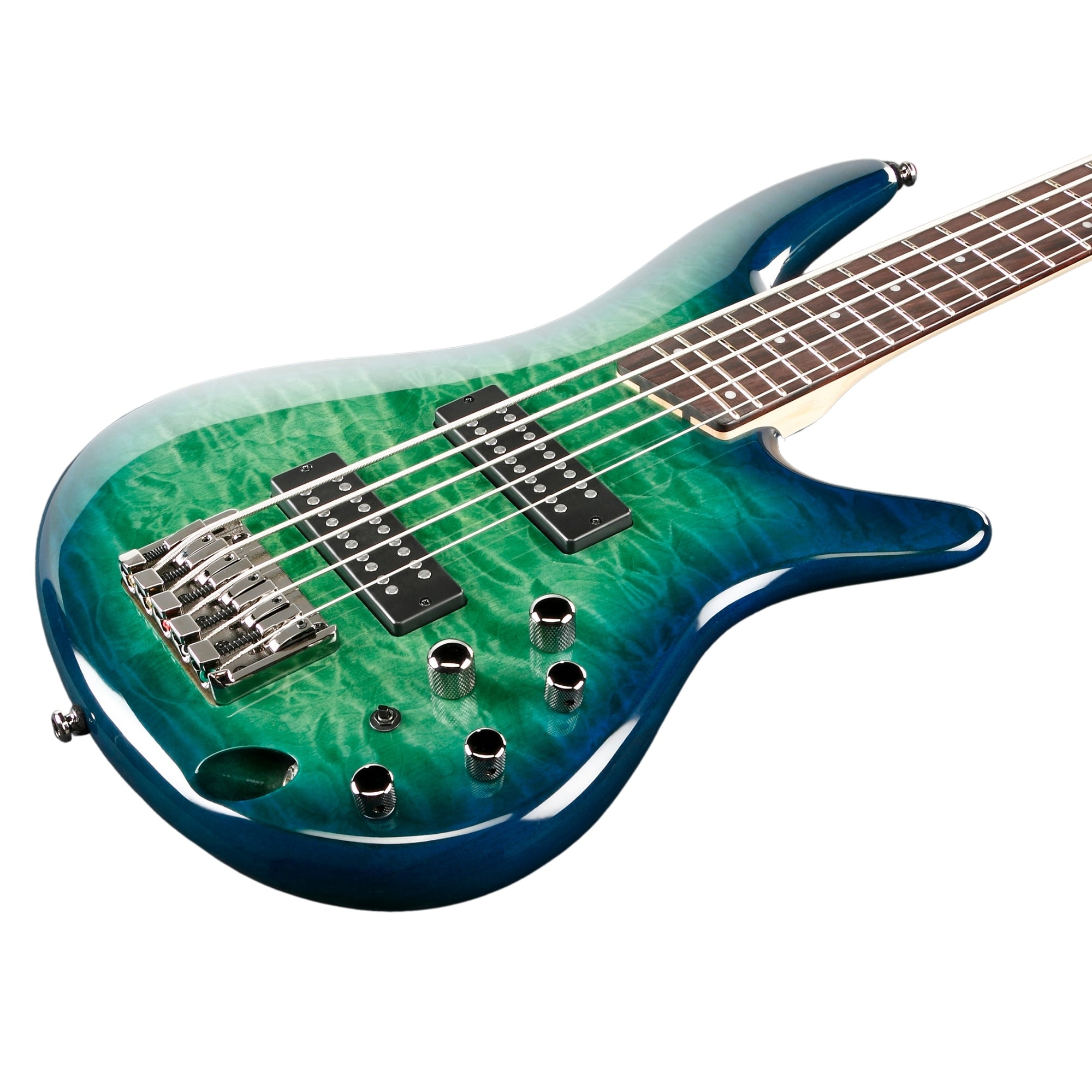 Ibanez SR405EQMSLG 5-String Quilted Maple Electric Bass - Surreal Blue Burst Gloss