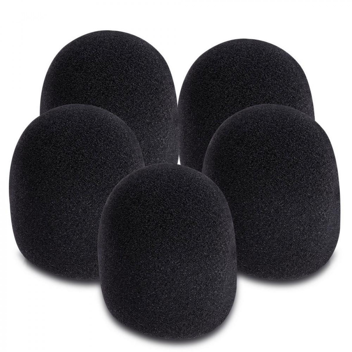 On-Stage ASWS58B5 Black Windscreens 5-Pack