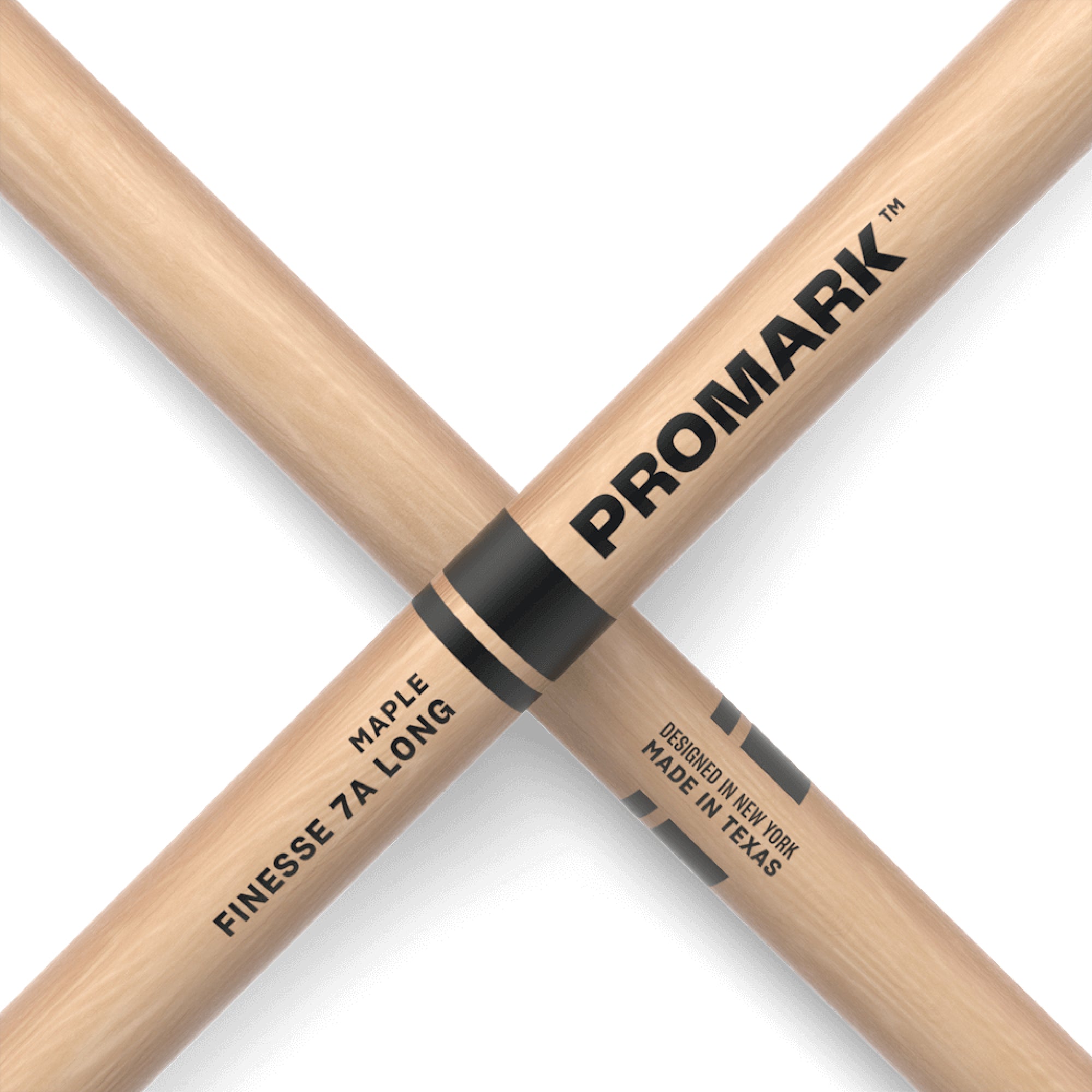 Promark Finesse 7A Long Maple Acorn Tip 16 1/2" long RBM535LRW Markings