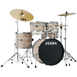 Tama Imperialstar IE52CNZW 5-Piece Complete Drum Kit - Zebrawood Complete Front