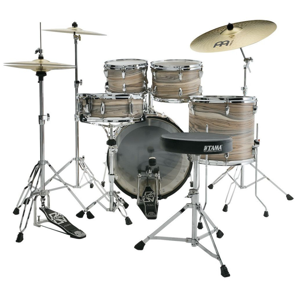 Tama Imperialstar IE52CNZW 5-Piece Complete Drum Kit - Zebrawood Complete Back