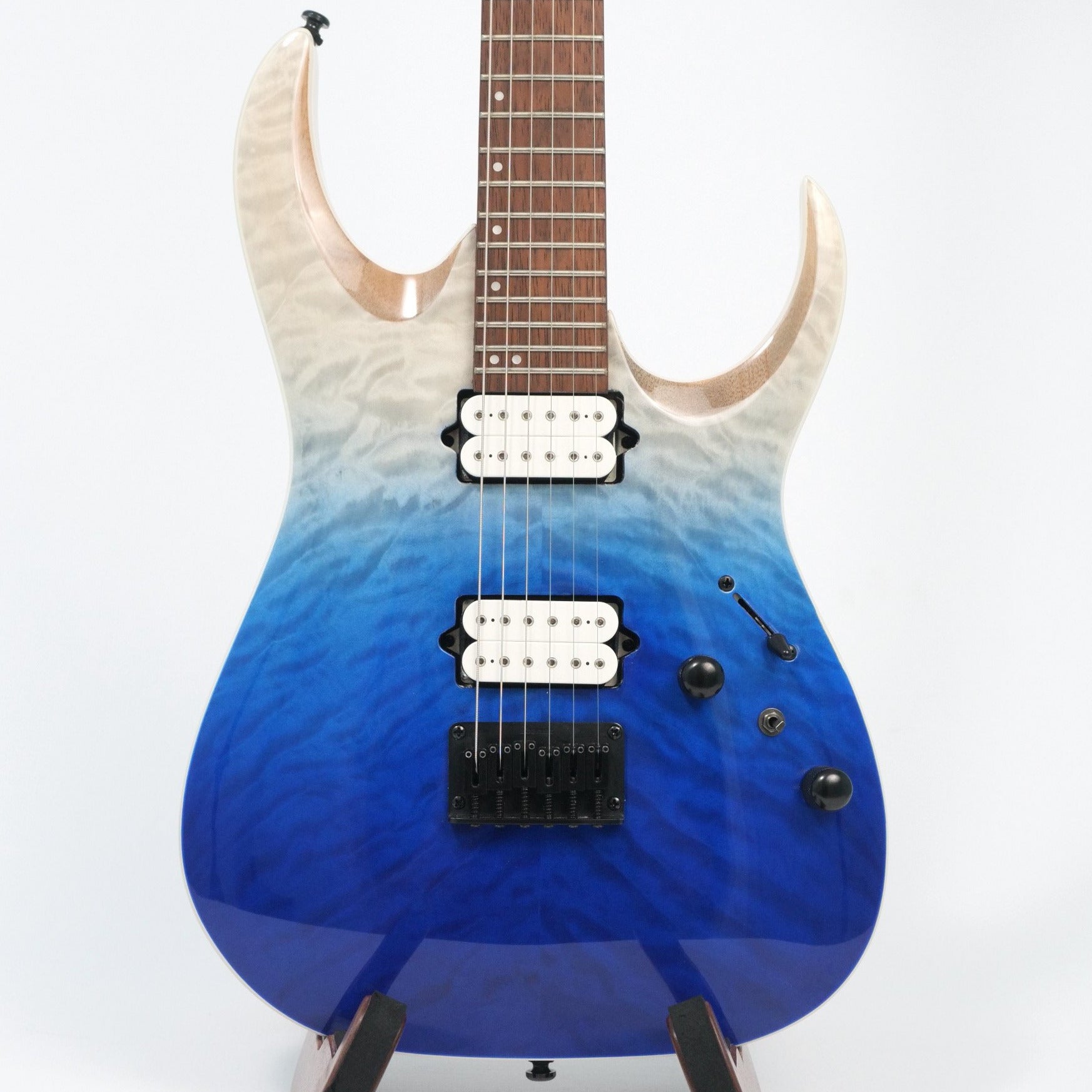 Ibanez RGA42HPQMBIG Electric Guitar - Blue Iceberg Body Front