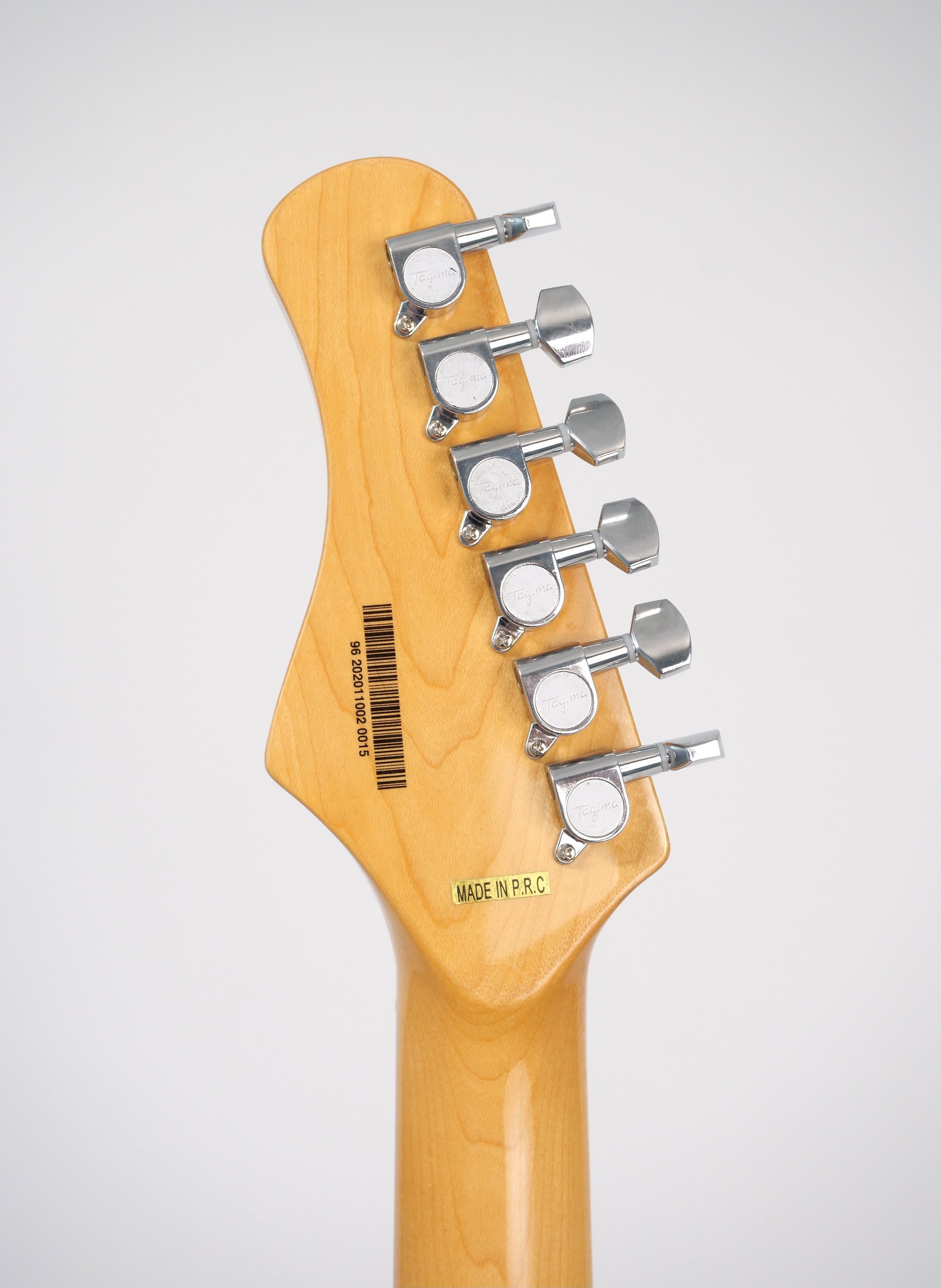 Tagima TG-530 Strat-Style Electric Guitar - Sunburst TG-530-SB-LF/TT Headstock Back