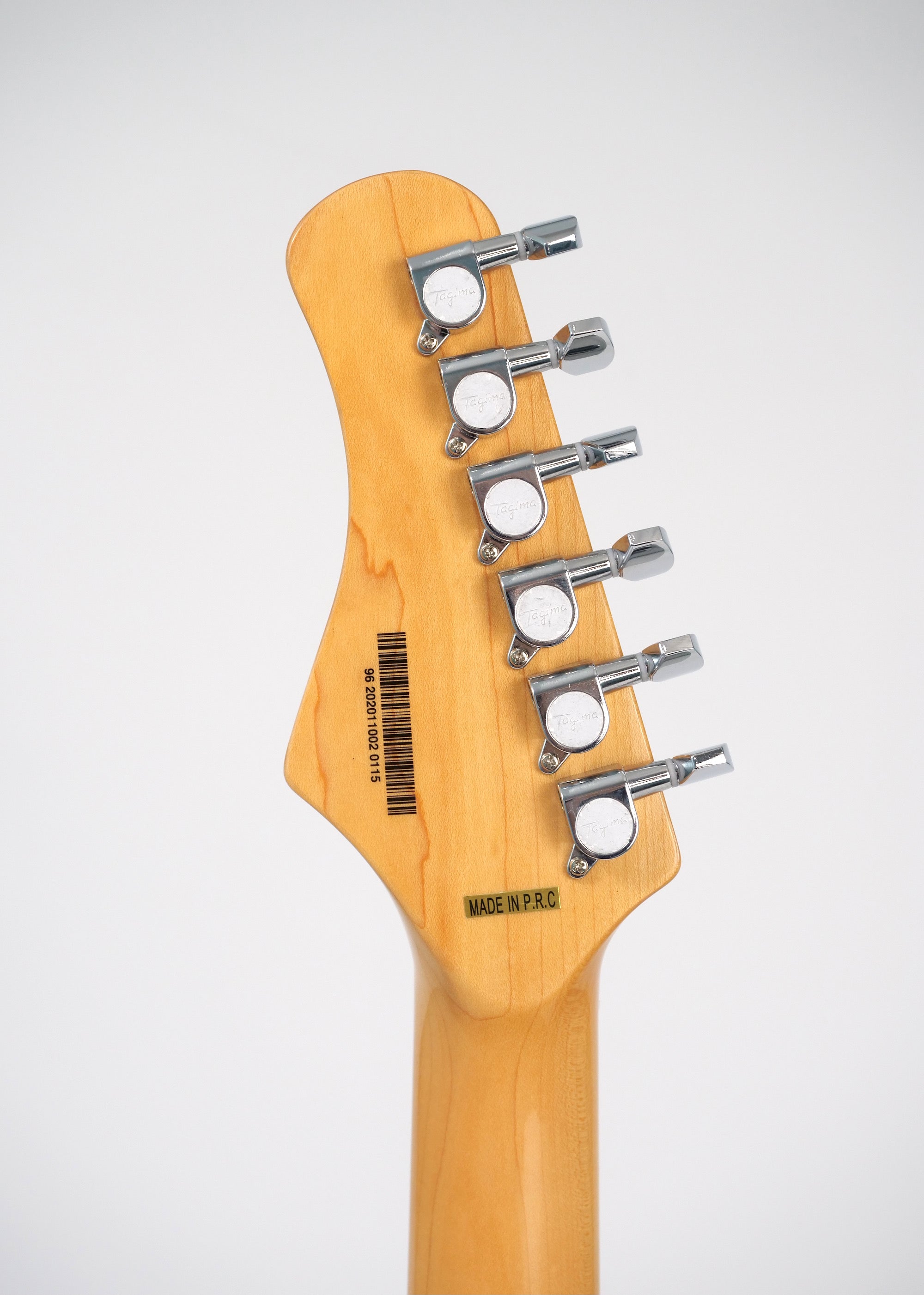 Tagima TG-530 Strat-Style Electric Guitar - Lake Placid Blue TG-530-LPB-LF/MG Headstock Back