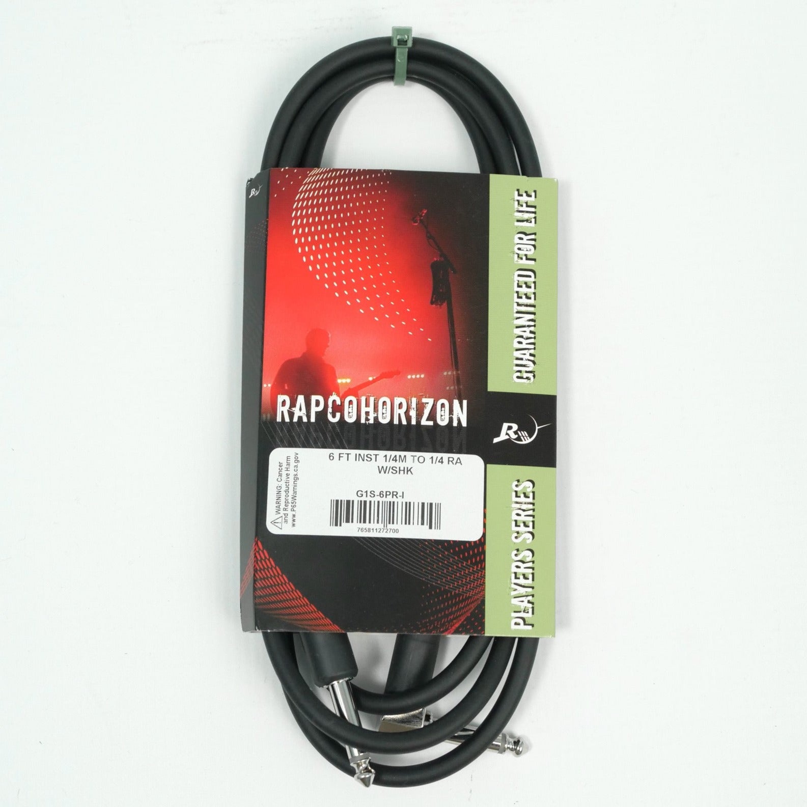 RapcoHorizon G1S-6PR 6ft 1/4" RA Instrument Cable G1S-6PR-I