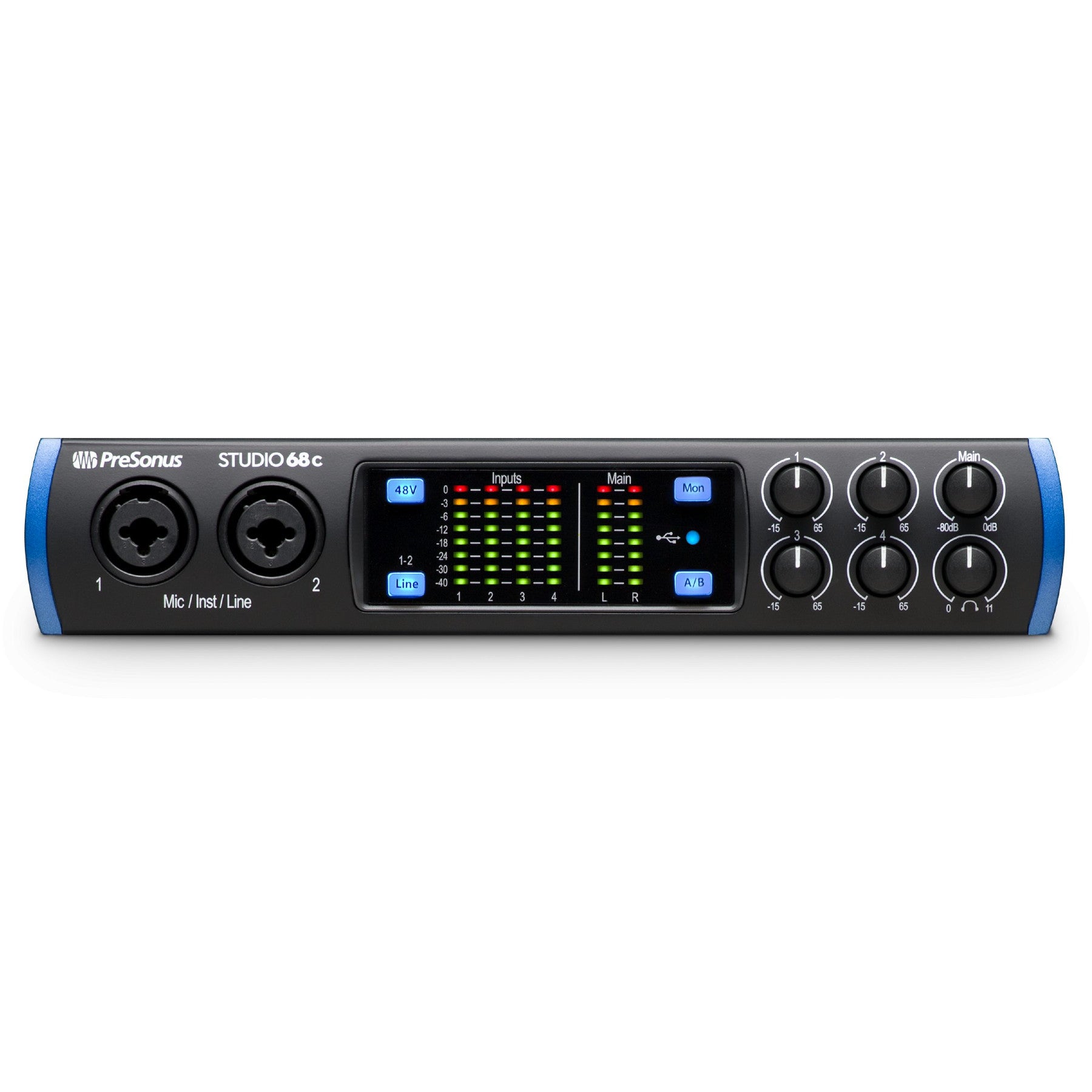 PreSonus Studio 68C 6x6 USB-C Recording Interface Front