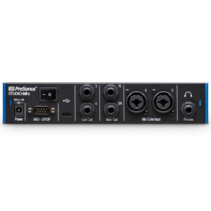 PreSonus Studio 68C 6x6 USB-C Recording Interface Back