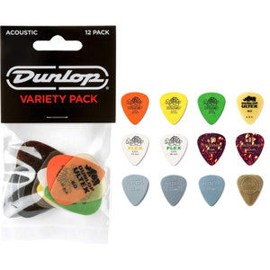 Dunlop Acoustic Guitar Variety Picks 12 Pack PVP112 Pack w/Individual