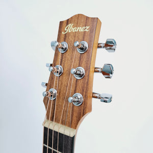 Ibanez Exotic Wood Piccolo Guitar - Open Pore Natural EWP14OPN Headstock