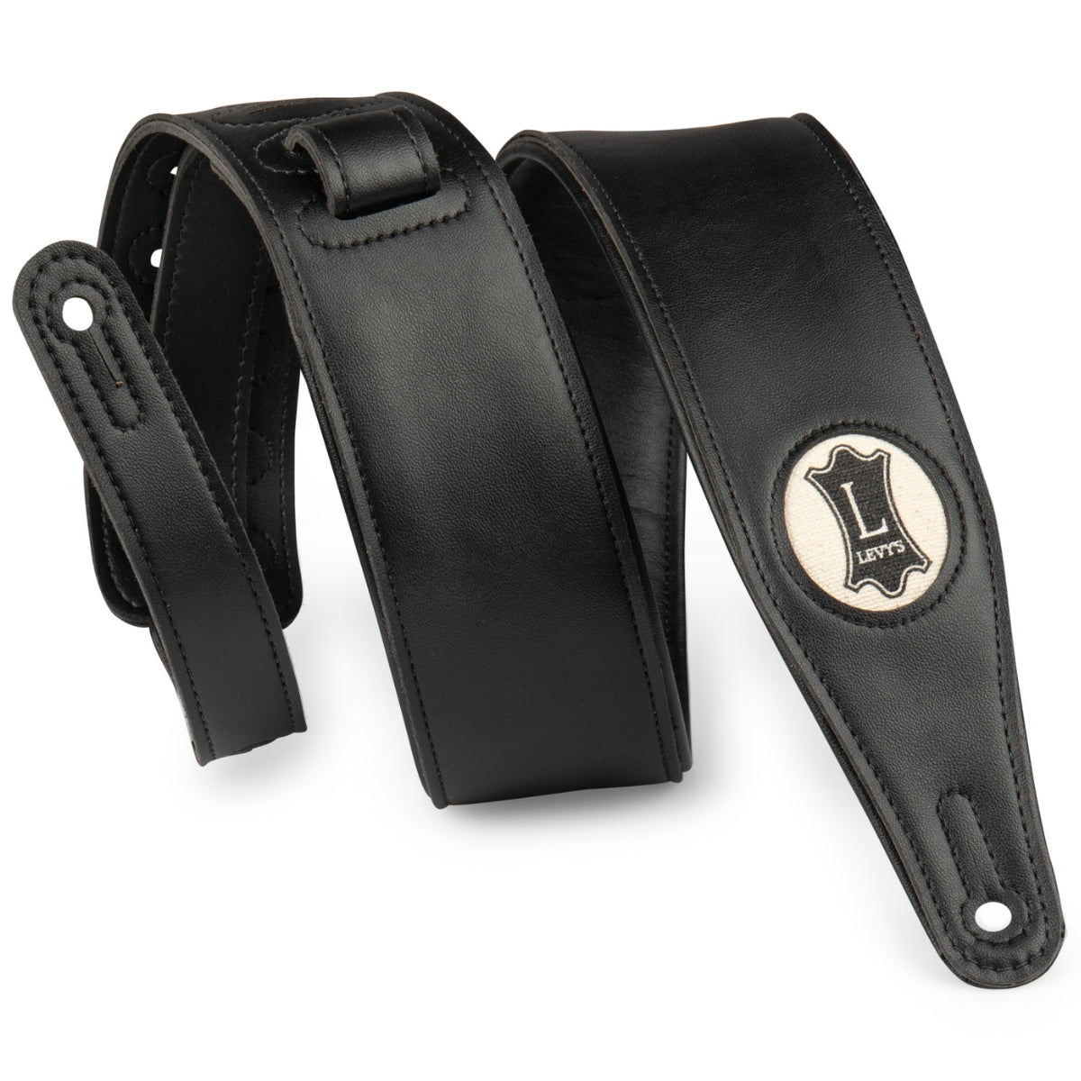 2.5" Levy's Black Padded Vegan Leather Strap M17VGN-BLK